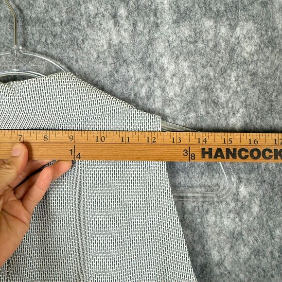 Antonio Melani Sleeveless Wrap Dress Collar Blk White Micro Pattern Work Career - Picture 8 of 12